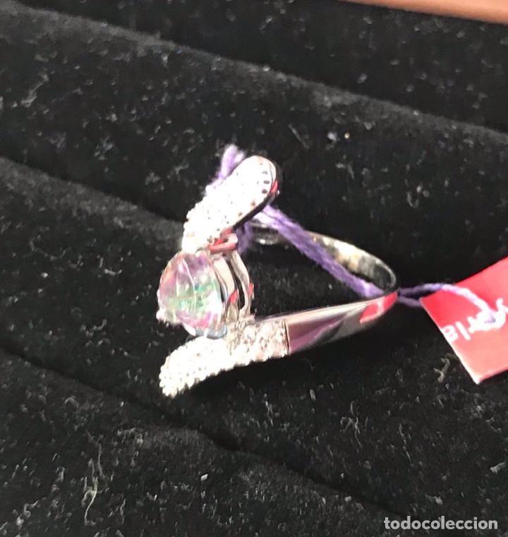 Joyeria: ANILLO PLATA DE LEY 925 CON CIRCONINAS Y ABALON - Foto 3
