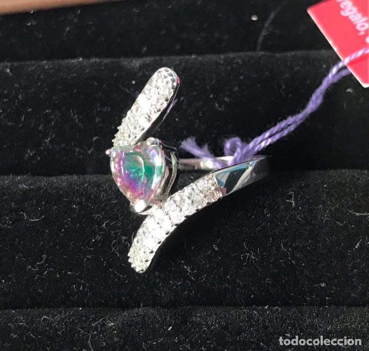 Joyeria: ANILLO PLATA DE LEY 925 CON CIRCONINAS Y ABALON - Foto 5