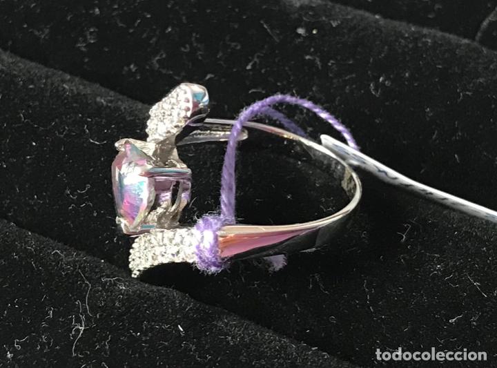 Joyeria: ANILLO PLATA DE LEY 925 CON CIRCONINAS Y ABALON - Foto 6