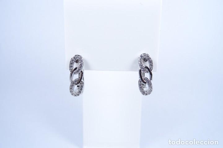 Joyeria: Pendientes en plata 925 de triple aro con piedras - Foto 1