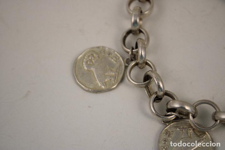 Joyeria: pulsera plata 925 con monedas buho - Foto 2