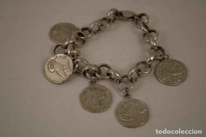 Joyeria: pulsera plata 925 con monedas buho - Foto 3