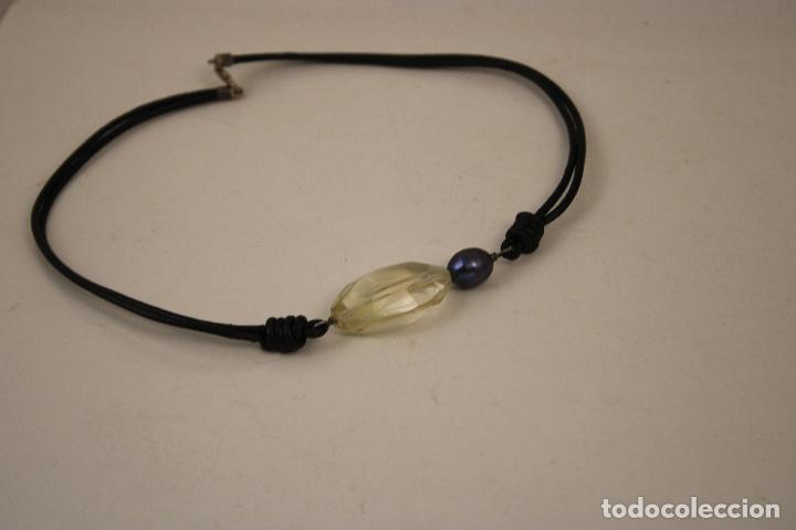 Joyeria: collar cord&oacute;n plata con perla y cuarzo blanco - Foto 1