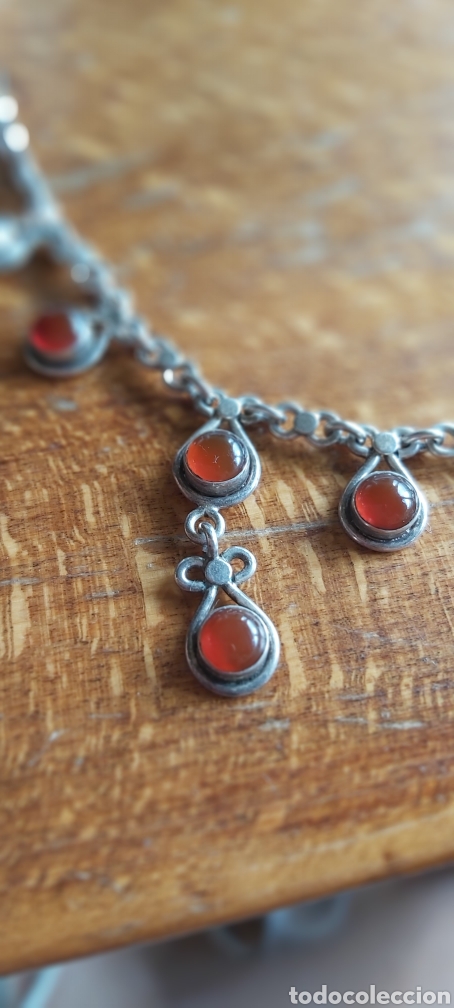 Joyeria: Collar Vintage en plata de ley 925 y Cornalina - Foto 2