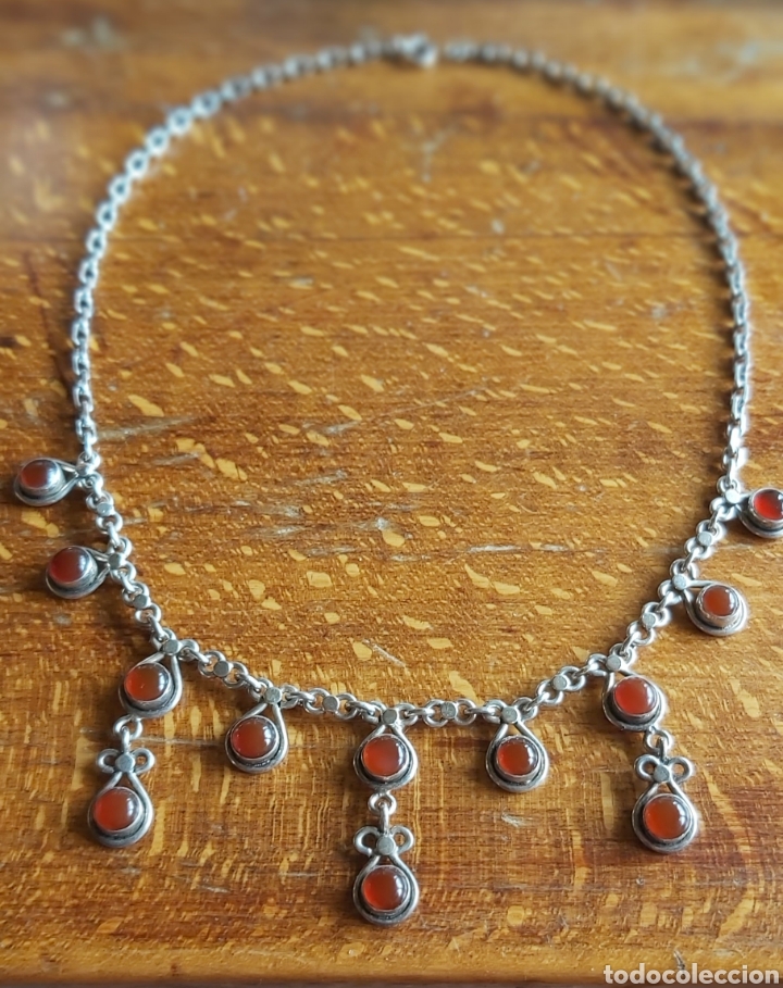 Joyeria: Collar Vintage en plata de ley 925 y Cornalina - Foto 1