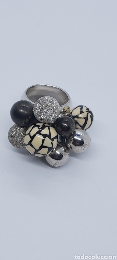 Joyeria: Gran anillo de Racimo Mosaico en plata de ley. - Foto 3