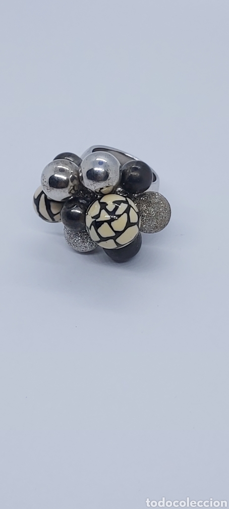 Joyeria: Gran anillo de Racimo Mosaico en plata de ley. - Foto 4