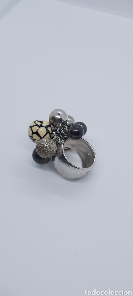 Joyeria: Gran anillo de Racimo Mosaico en plata de ley. - Foto 8
