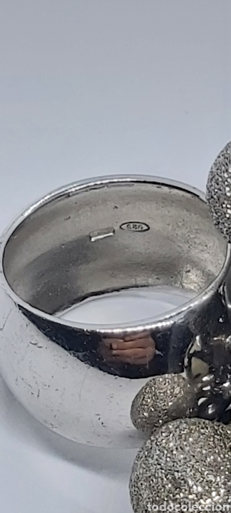 Joyeria: Gran anillo de Racimo Mosaico en plata de ley. - Foto 9