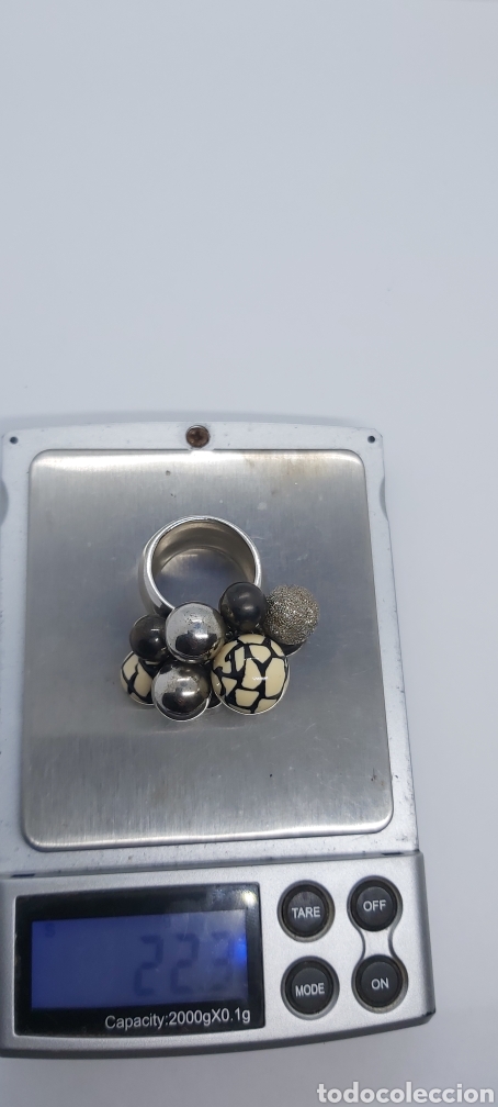 Joyeria: Gran anillo de Racimo Mosaico en plata de ley. - Foto 10