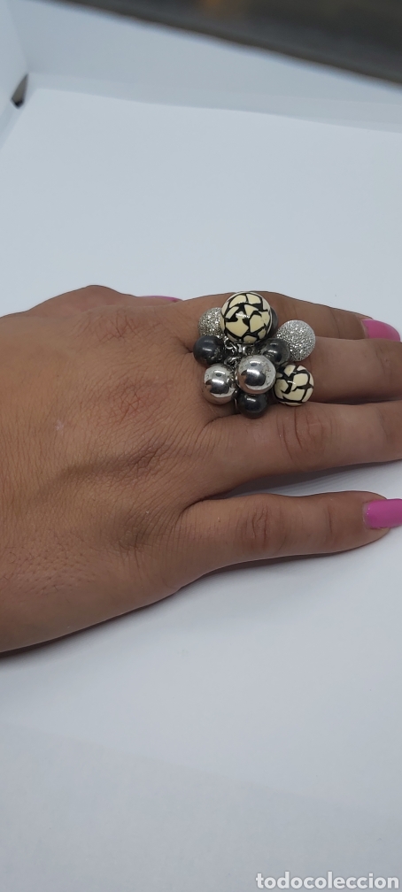 Joyeria: Gran anillo de Racimo Mosaico en plata de ley. - Foto 1