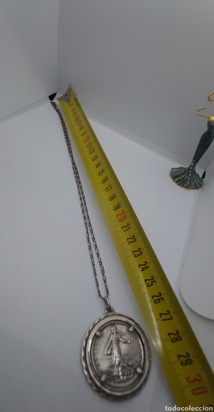 Joyeria: Colgante moneda 5 Francos Francese con Cadena de plata - Foto 6