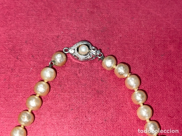 Joyeria: Antiguo collar de perlas y cierre en plata Rodiado - Foto 3