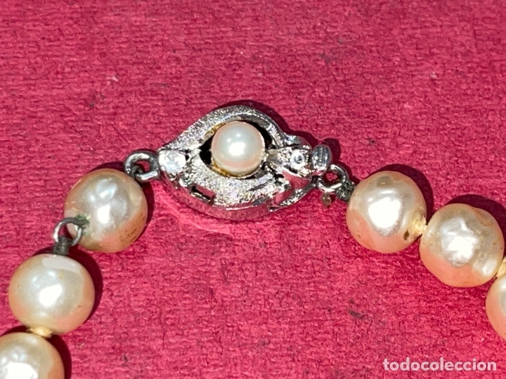 Joyeria: Antiguo collar de perlas y cierre en plata Rodiado - Foto 4