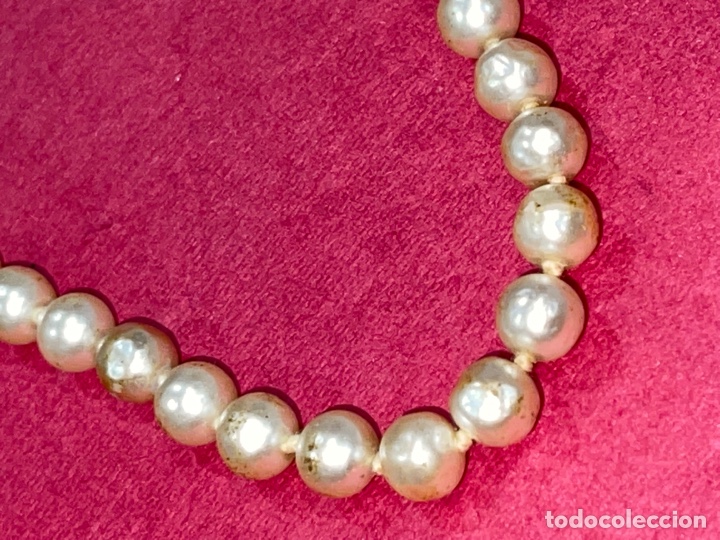 Joyeria: Antiguo collar de perlas y cierre en plata Rodiado - Foto 5