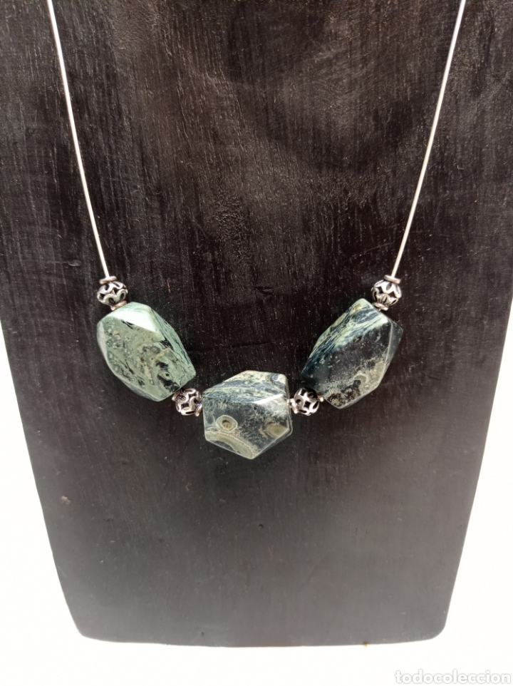 Joyeria: COLLAR DE SERPENTINA Y CUENTAS DE PLATA - Foto 2