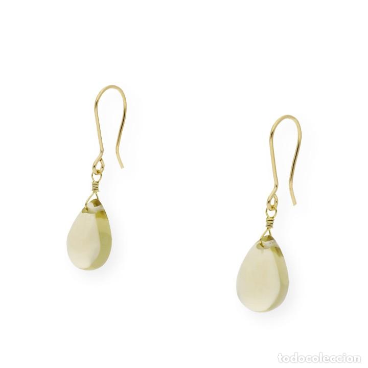 Joyeria: Pendientes en Oro Amarillo 18K con Citrinos - Foto 2