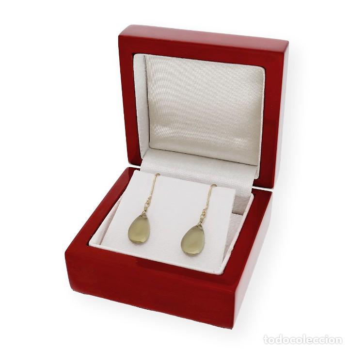 Joyeria: Pendientes en Oro Amarillo 18K con Citrinos - Foto 3