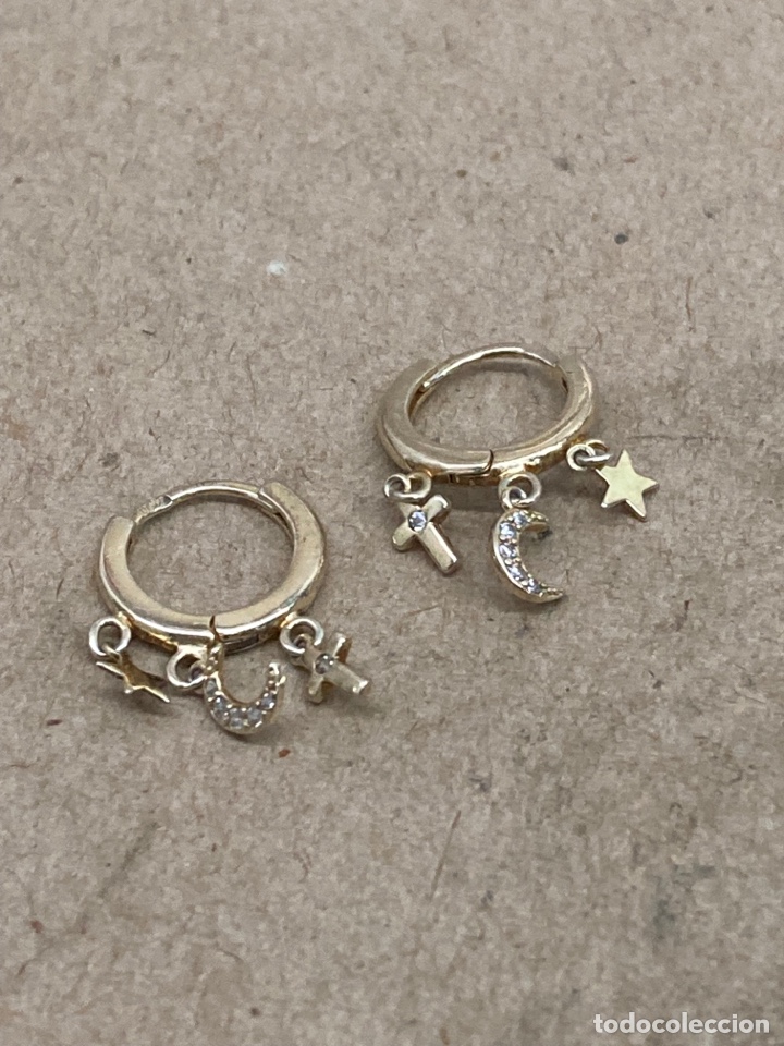 Joyeria: Pendientes de plata chapada argolla - Foto 1