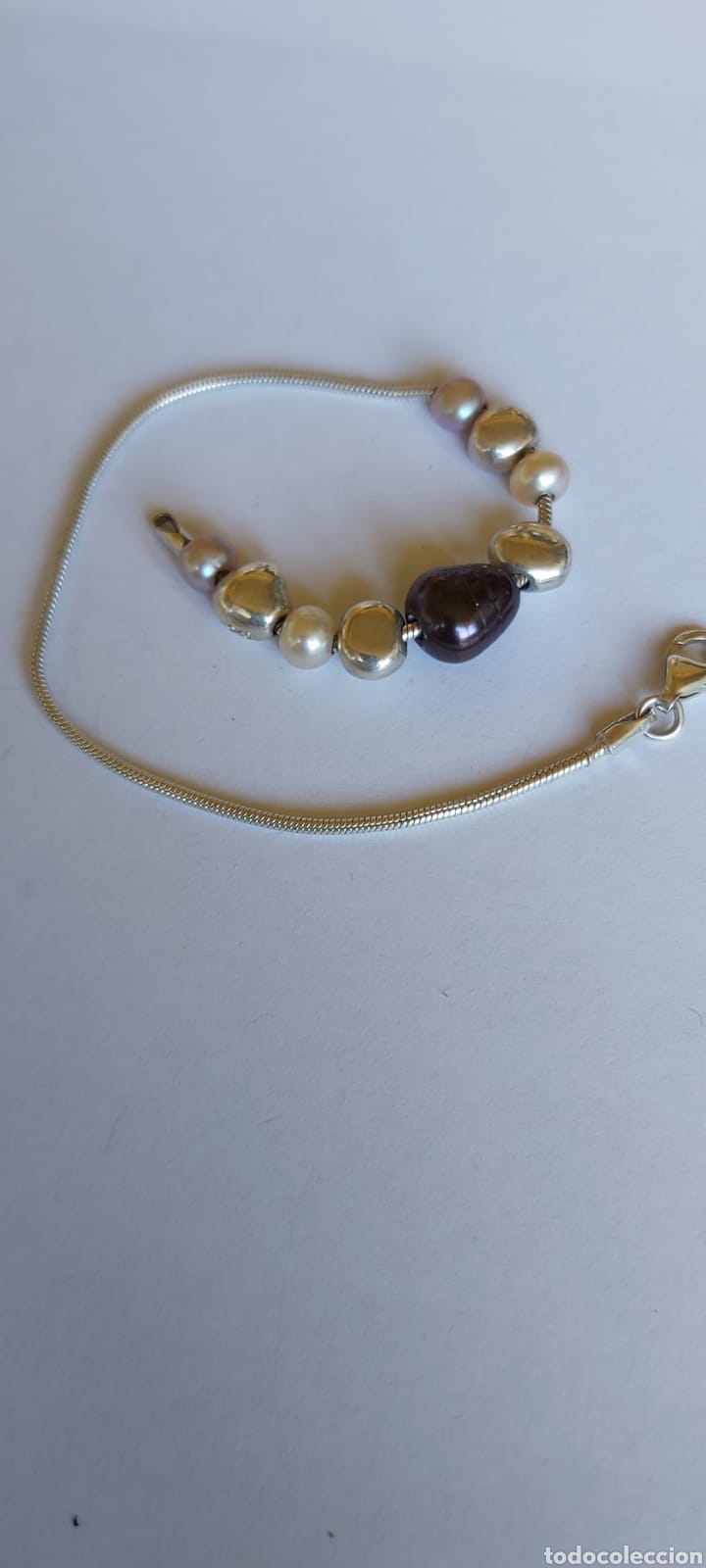 Joyeria: Preciosa Pulsera plata de ley y Perla gris - Foto 4