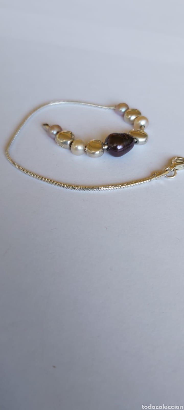 Joyeria: Preciosa Pulsera plata de ley y Perla gris - Foto 5