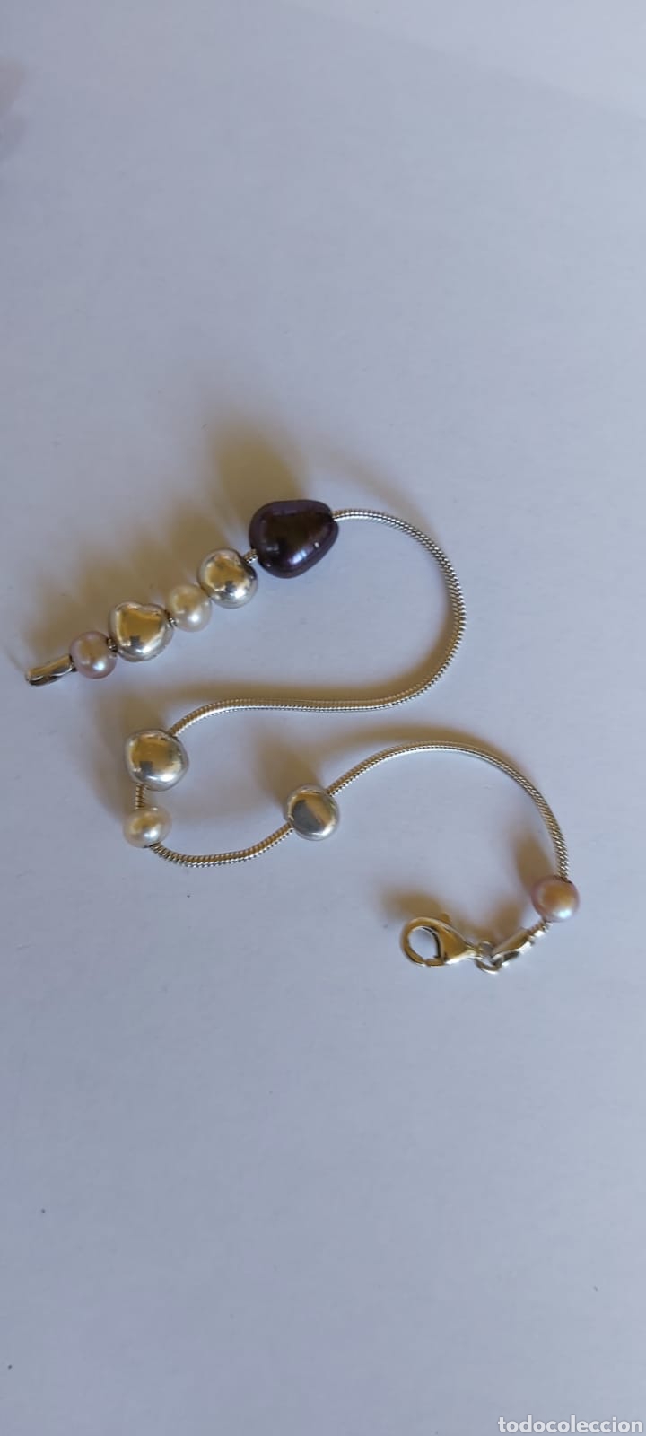Joyeria: Preciosa Pulsera plata de ley y Perla gris - Foto 1
