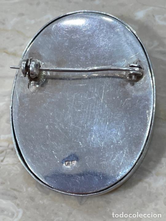 Joyeria: Broche antiguo camafeo de plata y pasta - Foto 4