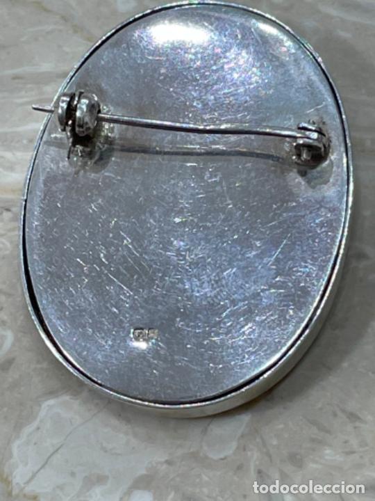 Joyeria: Broche antiguo camafeo de plata y pasta - Foto 6