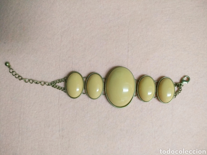 Joyeria: Pulsera dorada de Ovalos crema - Foto 1