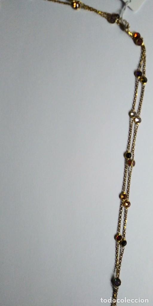 Joyeria: Cadena de plata larga con cz de colores. - Foto 2