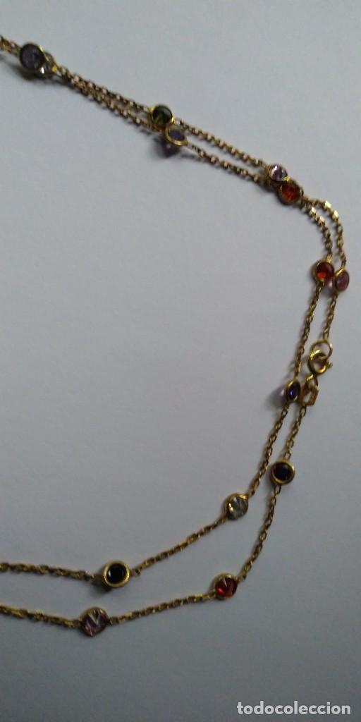 Joyeria: Cadena de plata larga con cz de colores. - Foto 3