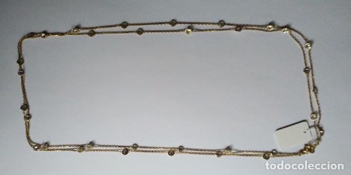 Joyeria: Cadena de plata larga con cz de bancas. - Foto 1