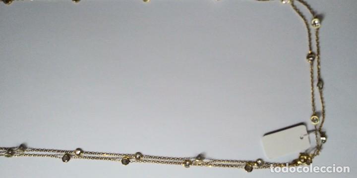 Joyeria: Cadena de plata larga con cz de bancas. - Foto 2