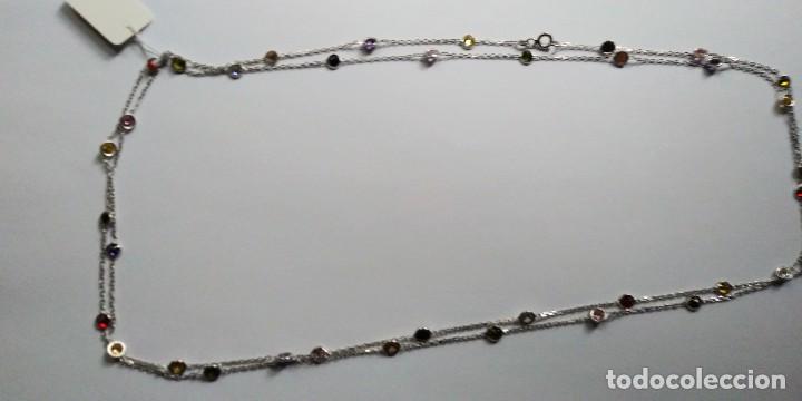 Joyeria: Cadena de plata larga con cz de colores. - Foto 2