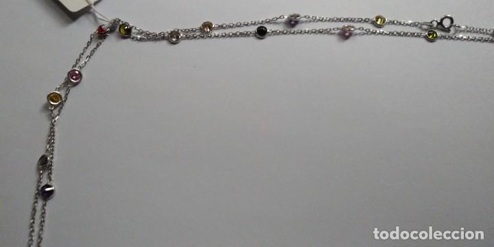 Joyeria: Cadena de plata larga con cz de colores. - Foto 3