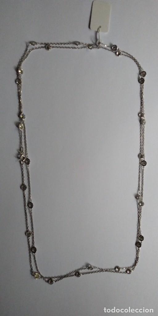 Joyeria: Cadena de plata larga con cz de bancas. - Foto 1