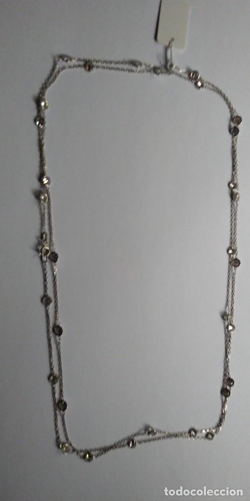 Joyeria: Cadena de plata larga con cz de bancas. - Foto 2