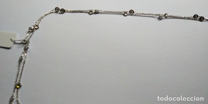 Joyeria: Cadena de plata larga con cz de bancas. - Foto 3