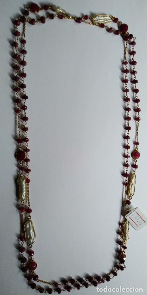 Joyeria: Cadena de plata larga con rub&iacute;s - Foto 2