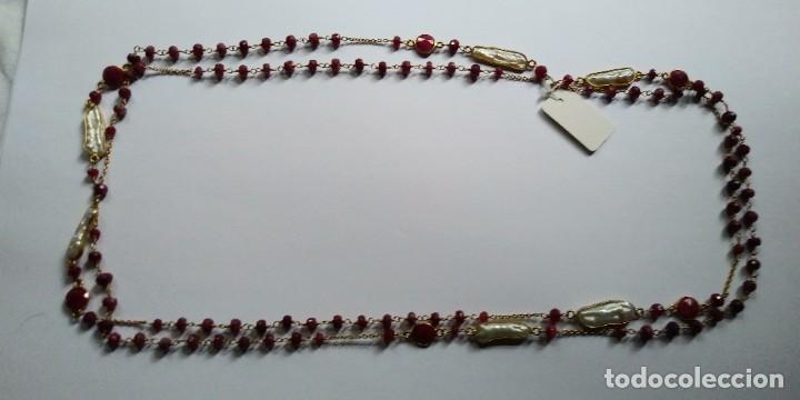 Joyeria: Cadena de plata larga con rub&iacute;s - Foto 4