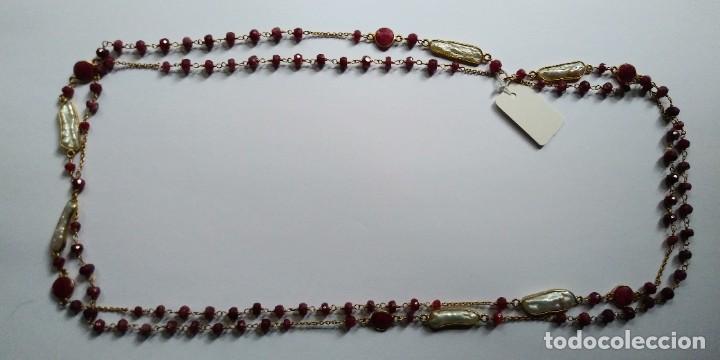 Joyeria: Cadena de plata larga con rub&iacute;s - Foto 5
