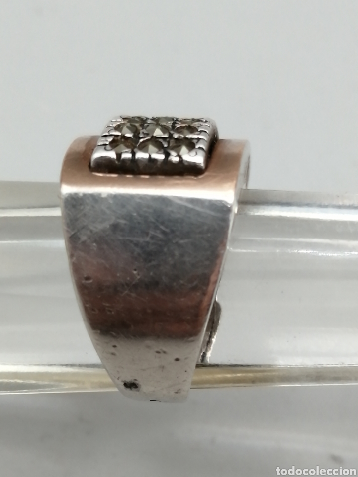 Joyeria: Antiguo anillo plata oro y marquesitas - Foto 6
