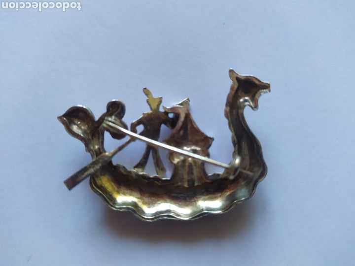 Joyeria: Broche antiguo g&oacute;ndola y gondolero - Foto 2
