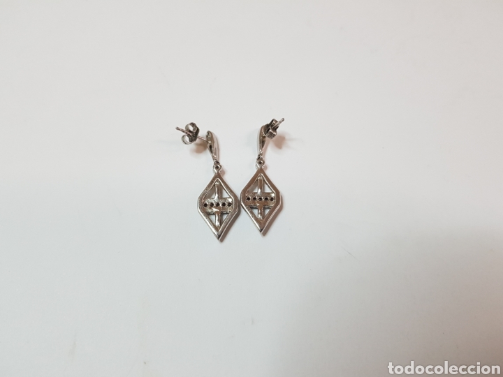 Joyeria: #663 BONITOS PENDIENTES EN PLATA CON PEDRERIA - Foto 3
