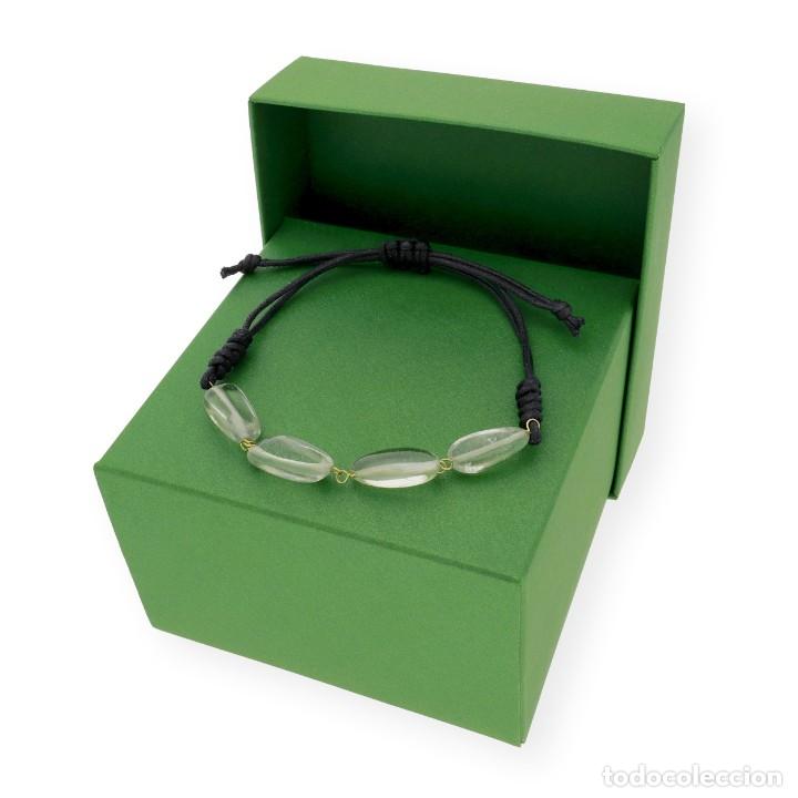 Joyeria: Pulsera macram&eacute;, oro amarillo 18kt y topacios naturales - Foto 6