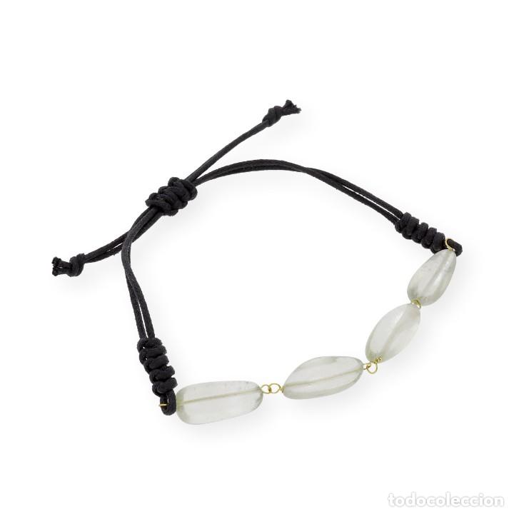 Joyeria: Pulsera macram&eacute;, oro amarillo 18kt y topacios naturales - Foto 4