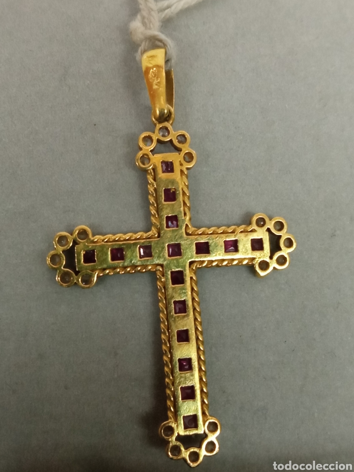 Joyeria: Cruz de oro granates y circonitas - Foto 2