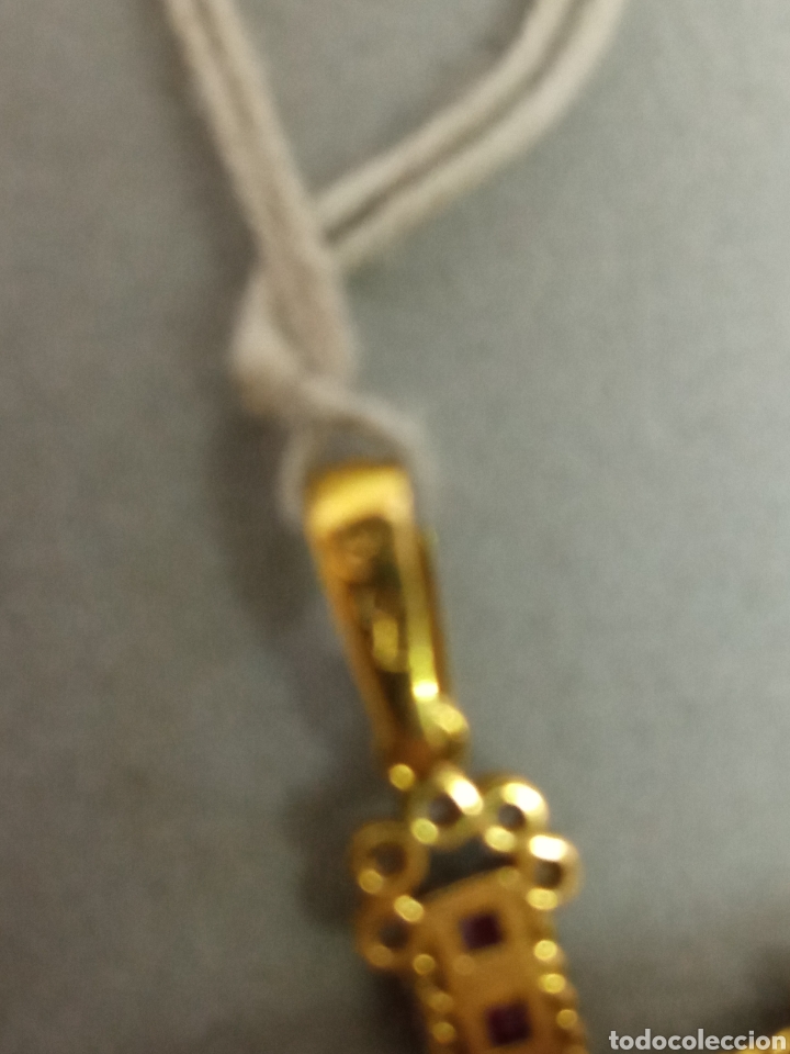 Joyeria: Cruz de oro granates y circonitas - Foto 3