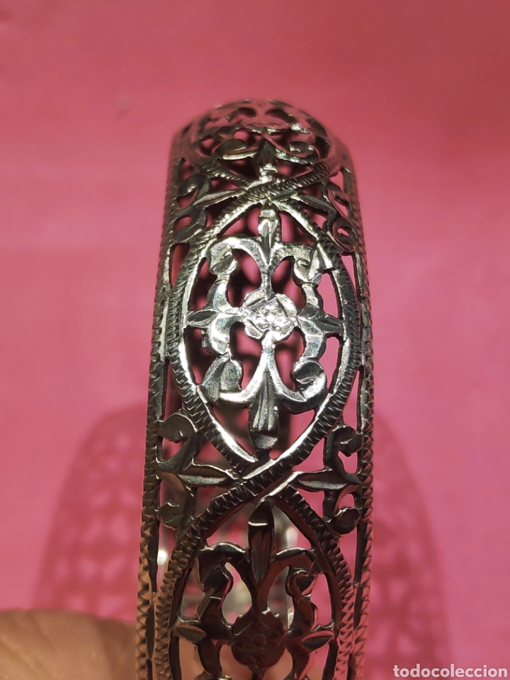 Joyeria: Antigua Pulsera esclava en plata calada - Foto 2