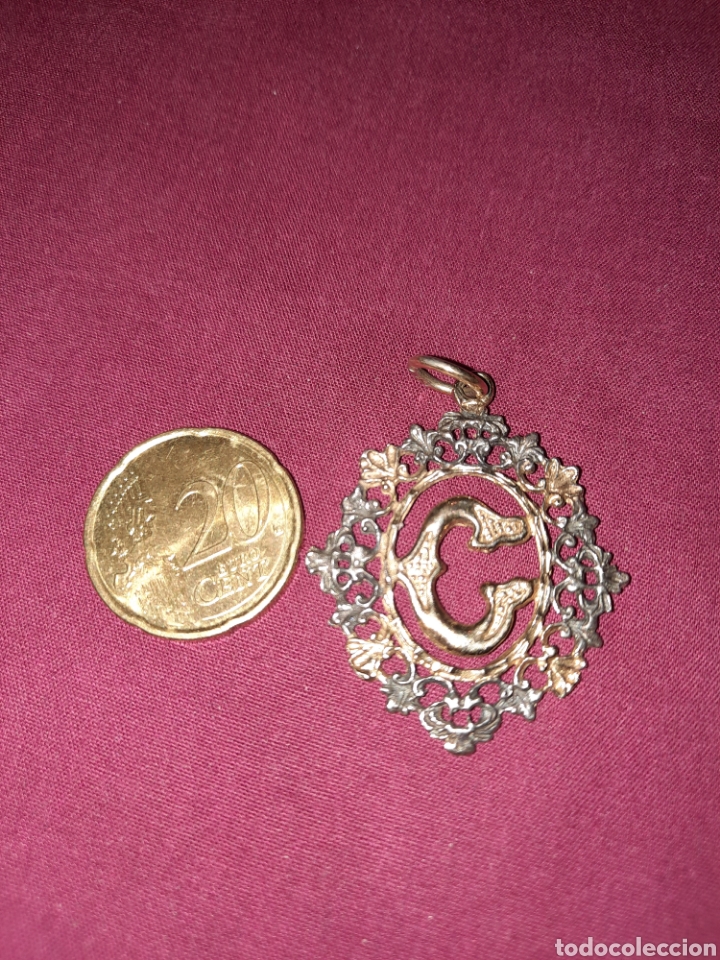 Joyeria: ORIGINAL COLGANTE EN PLATA Y ORO, LETRA C - Foto 3